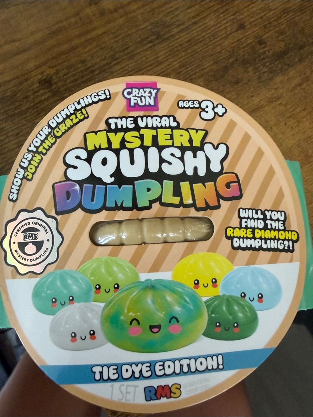 CONFIRMED RARE! Unopened and sealed Tie Dye Mystery Squishy Dumpling